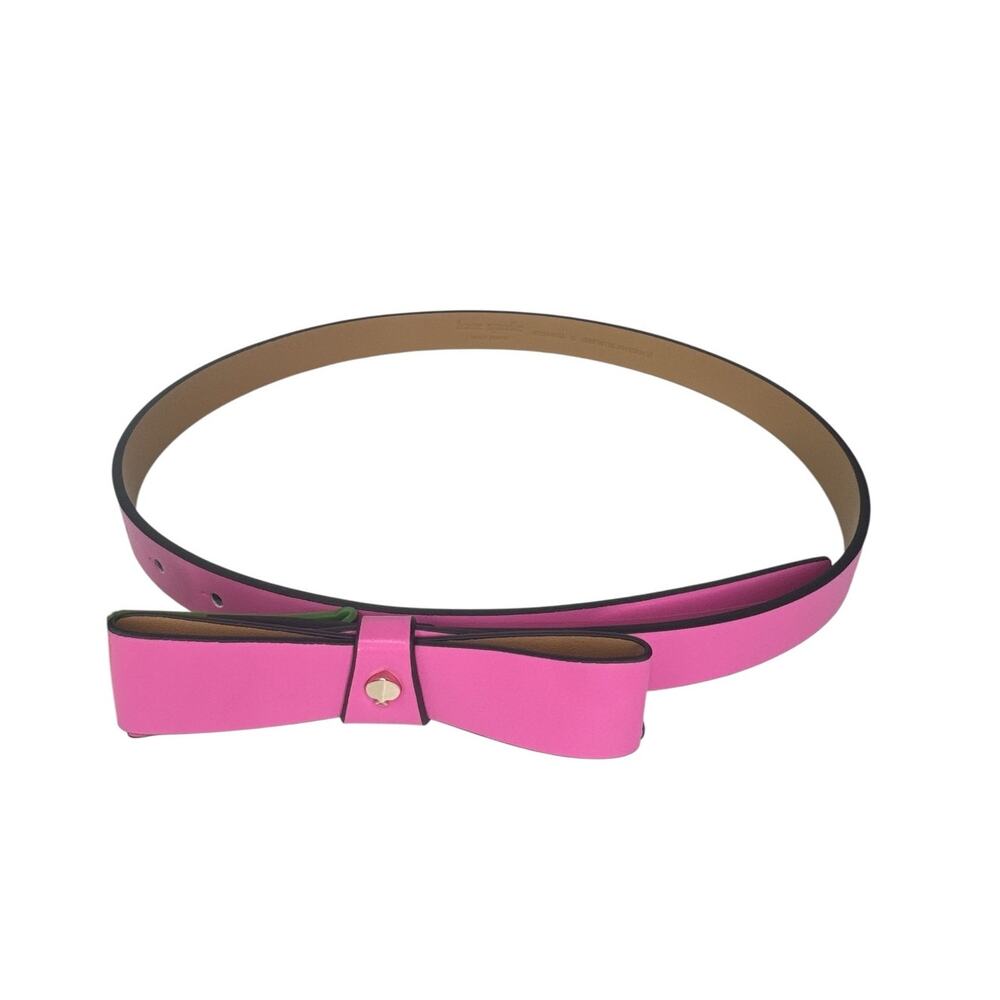 Kate Spade Bow Leather Belt in  Pink Medium